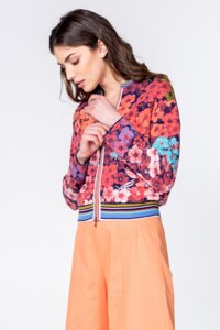 Cardigan, Floral Pattern