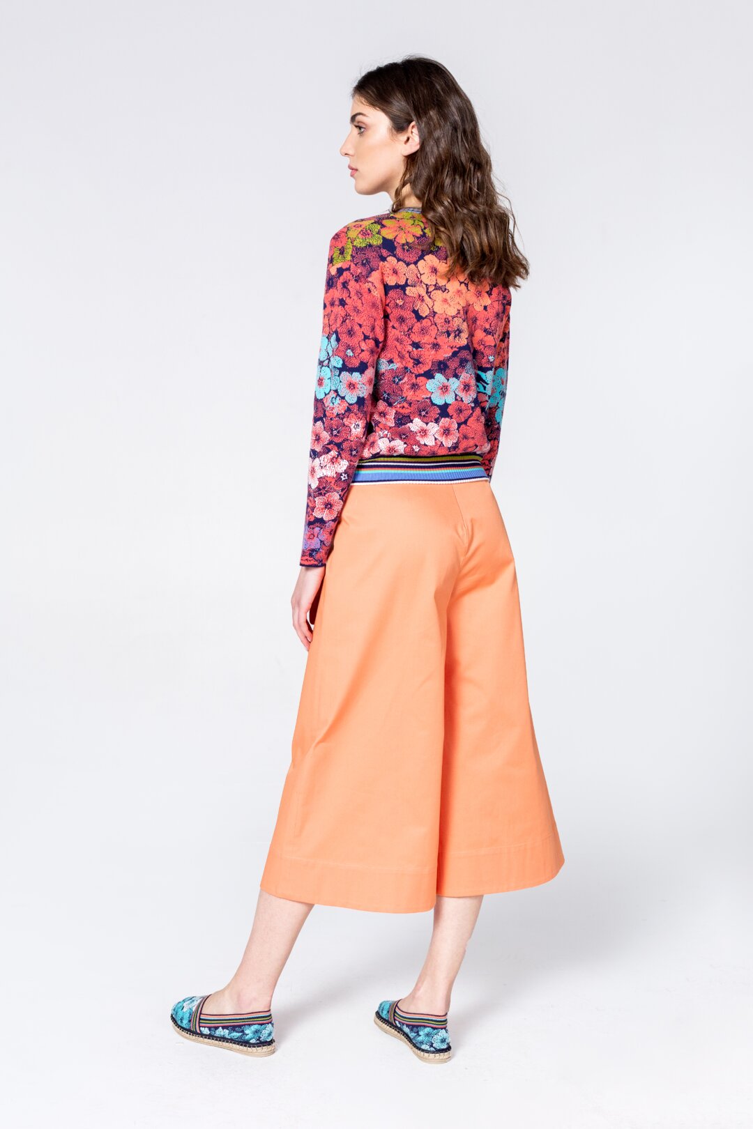 Cardigan, Floral Pattern