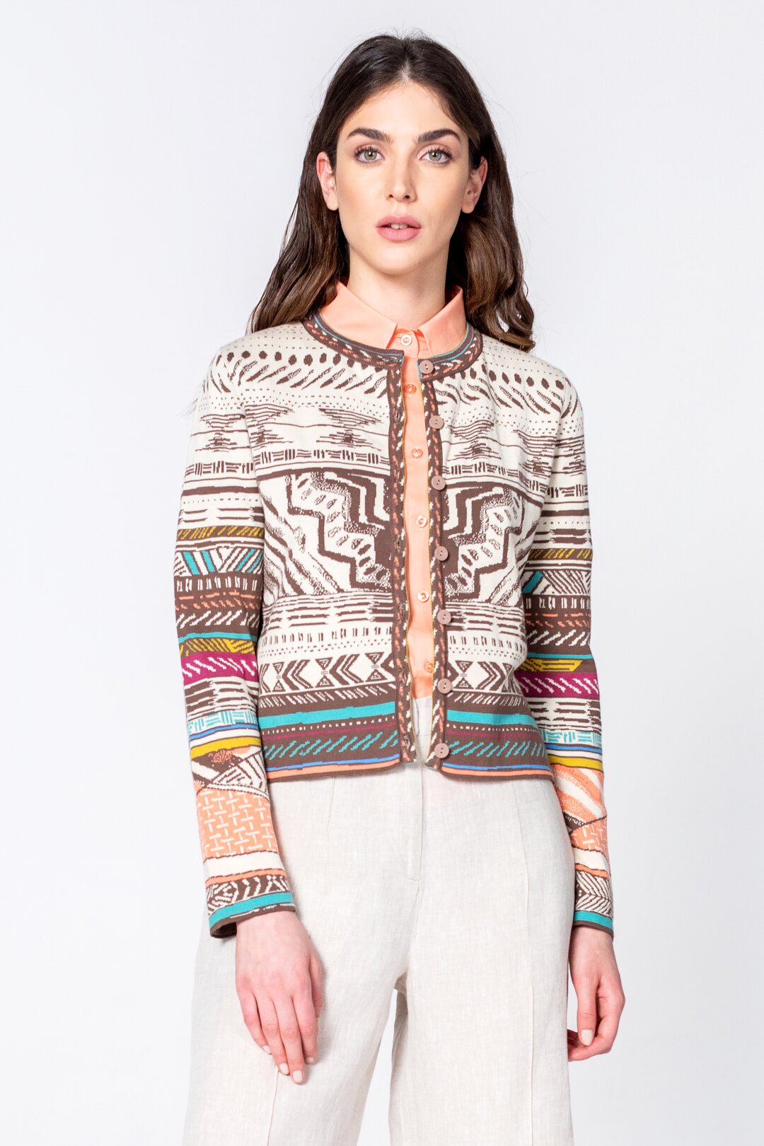 Cardigan, Geometric Pattern