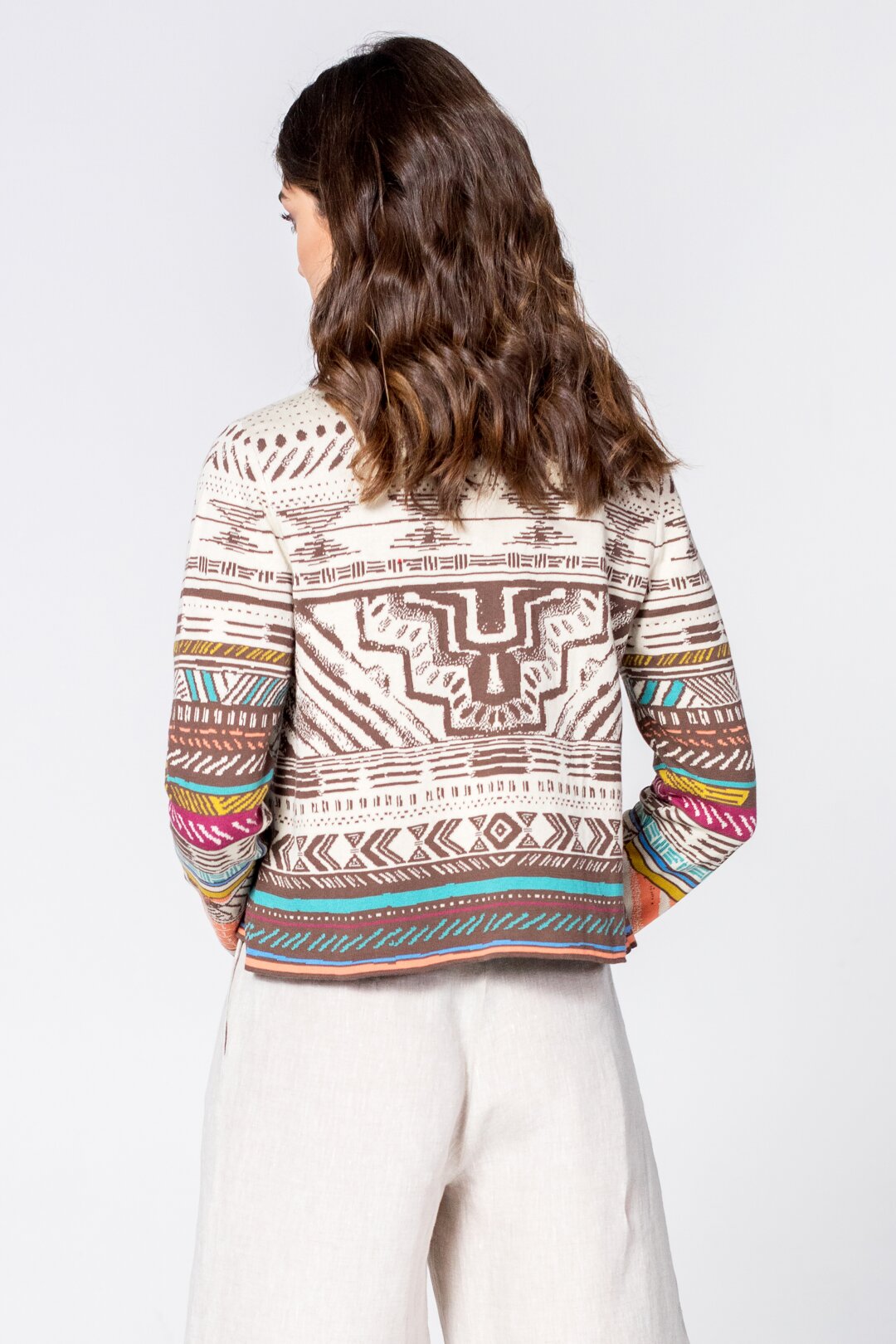 Cardigan, Geometric Pattern