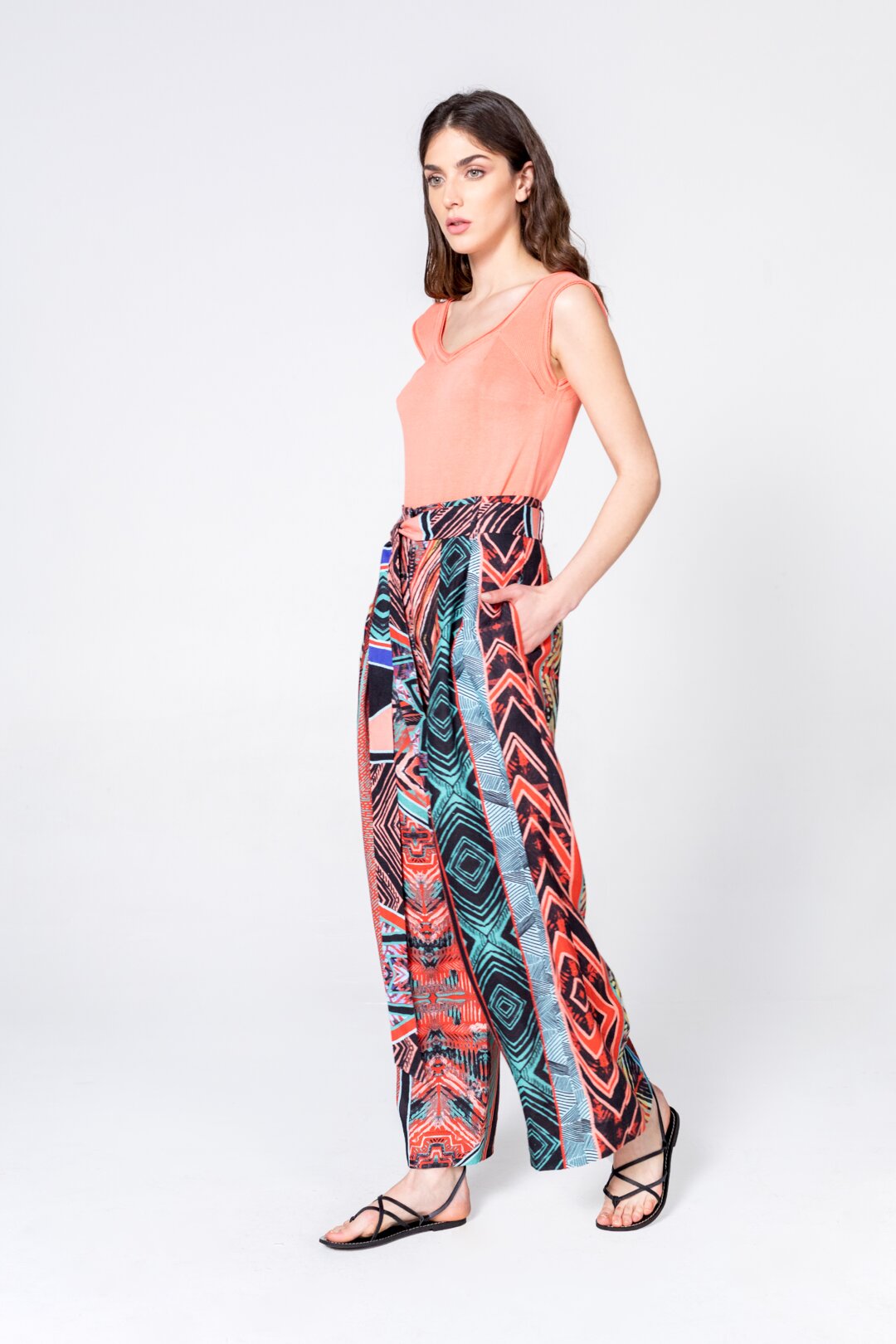 Pants, Geometric Pattern