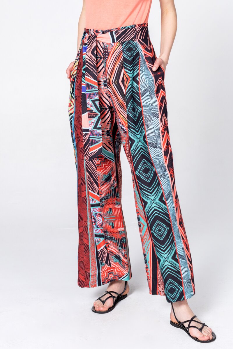 Pants, Geometric Pattern