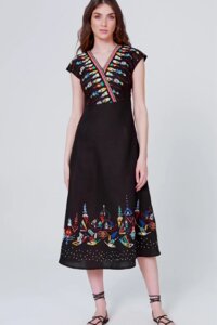 Dress, With Embroidery
