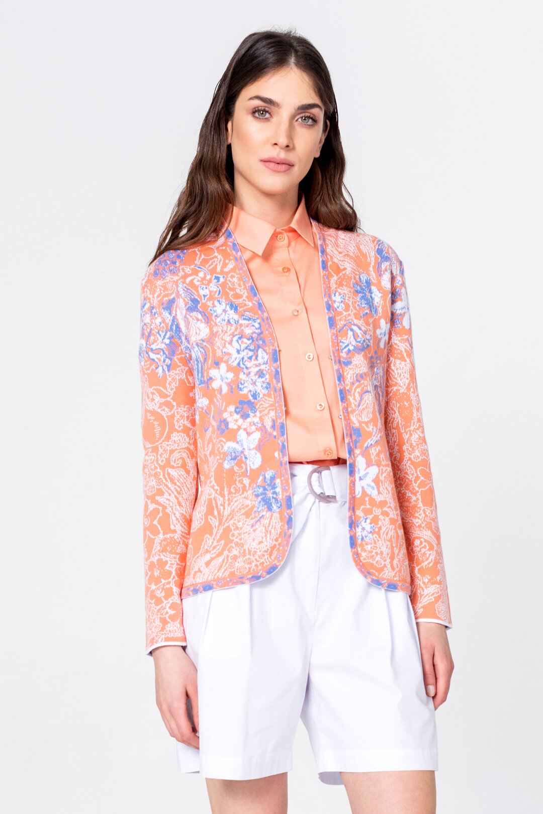 Jacquard Jacket, Floral Pattern