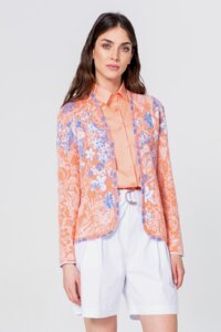 Jacquard Jacket, Floral Pattern