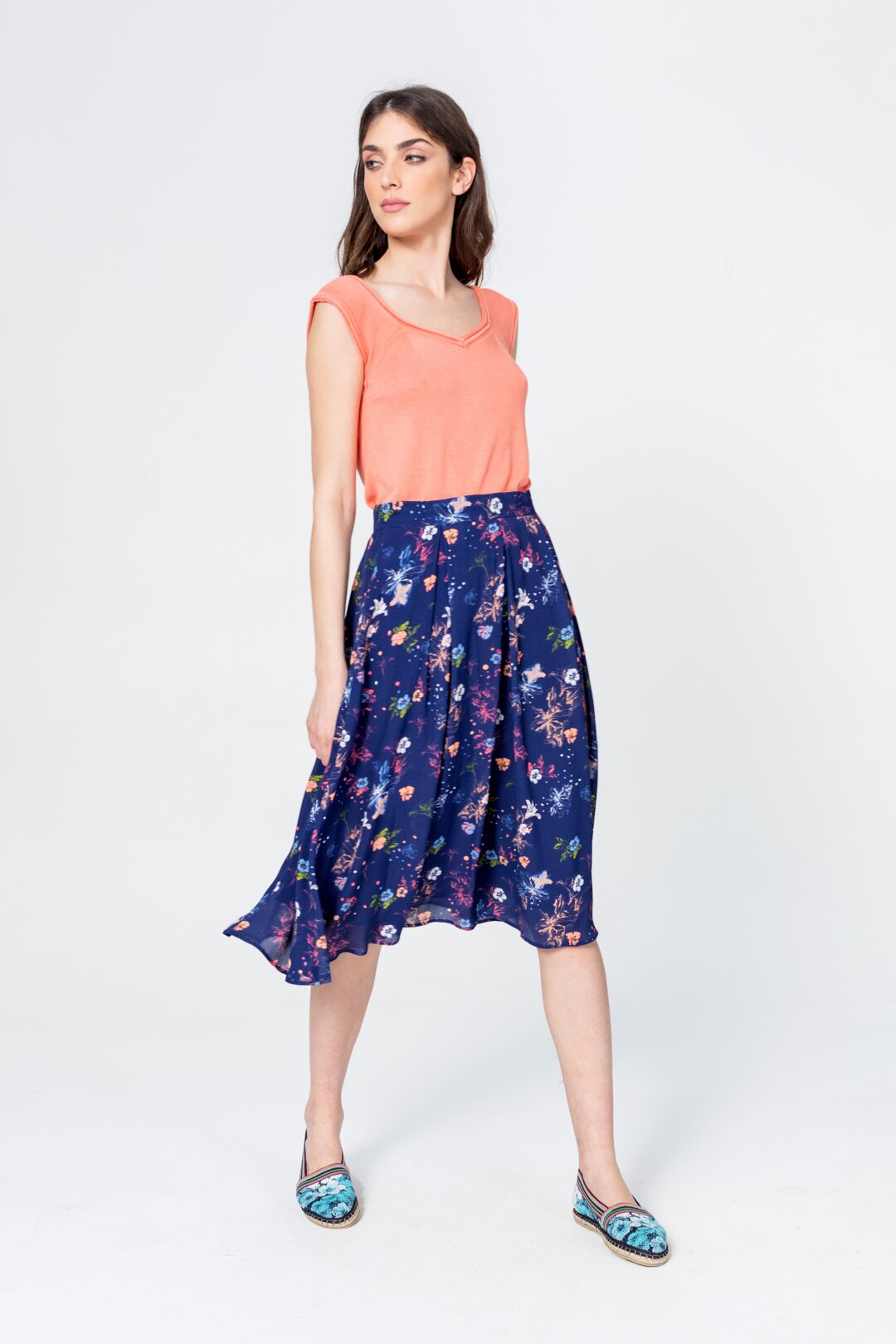 Skirt, Floral Pattern