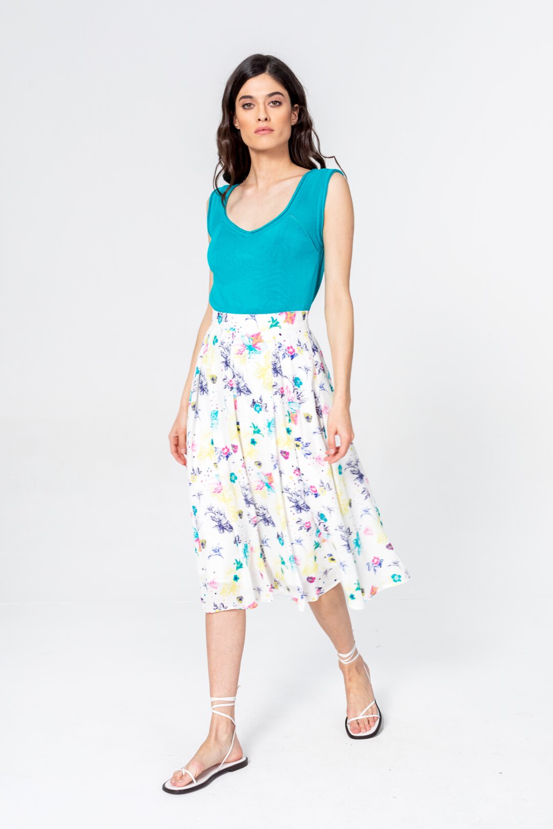 Skirt, Floral Pattern