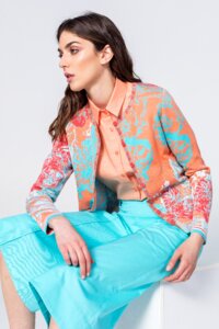 Cardigan, Floral Pattern