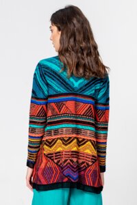Cardigan, Geometric Pattern