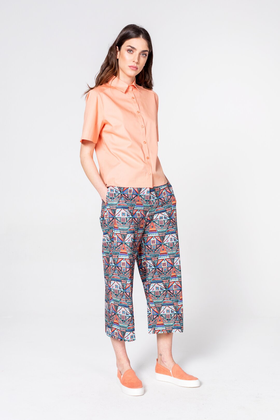 Pants, Geometric Pattern