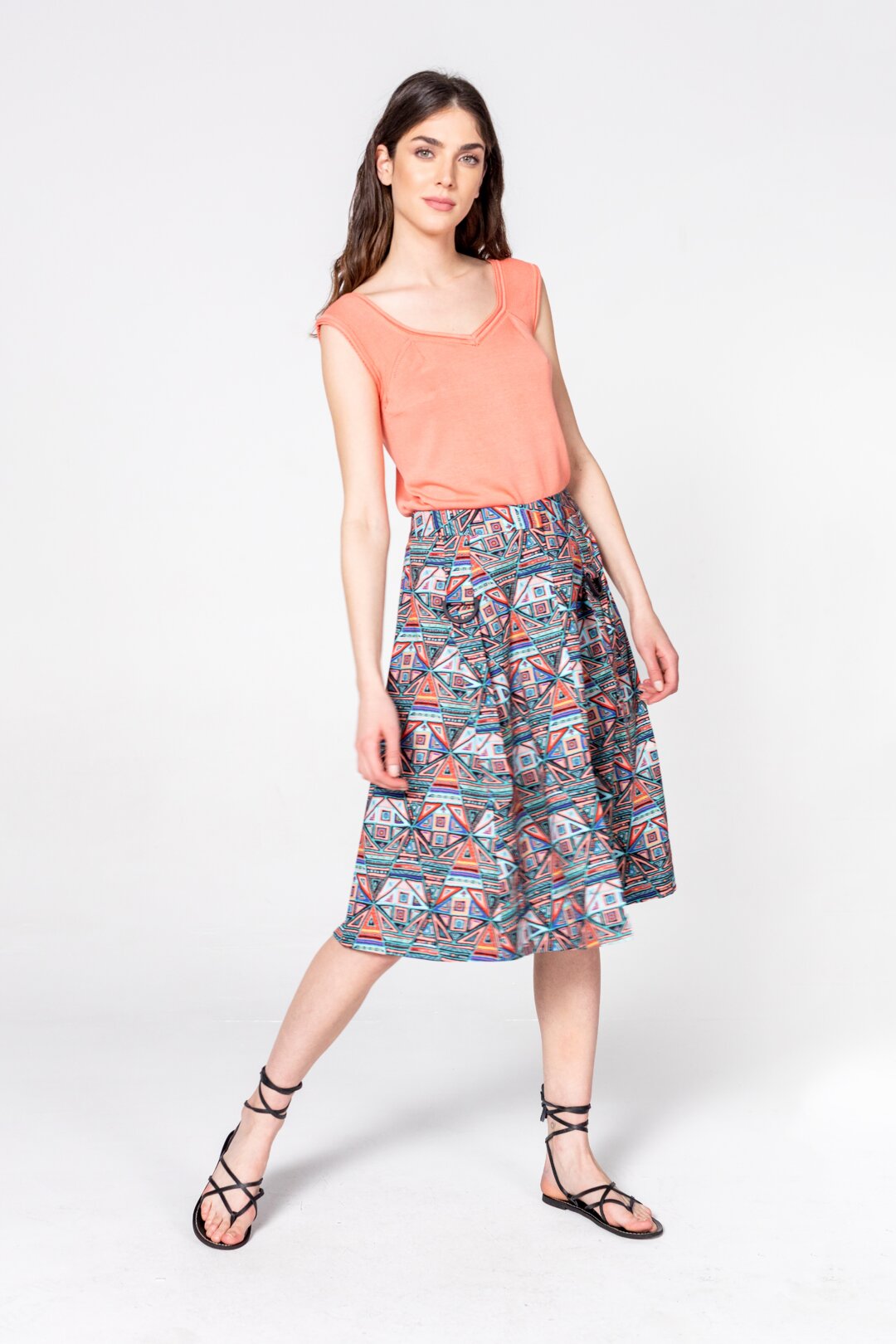 Skirt, Geometric Pattern
