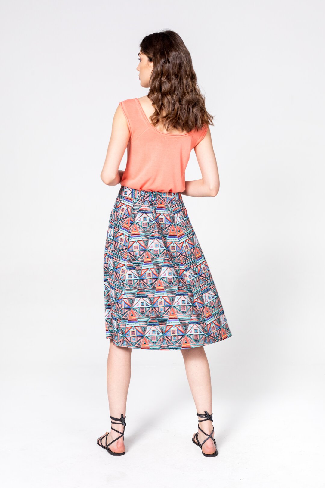 Skirt, Geometric Pattern