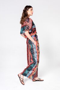Bluse in geometrischem Muster