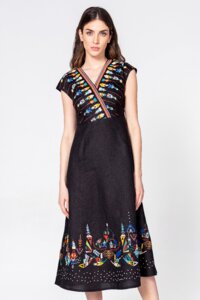 Dress, With Embroidery