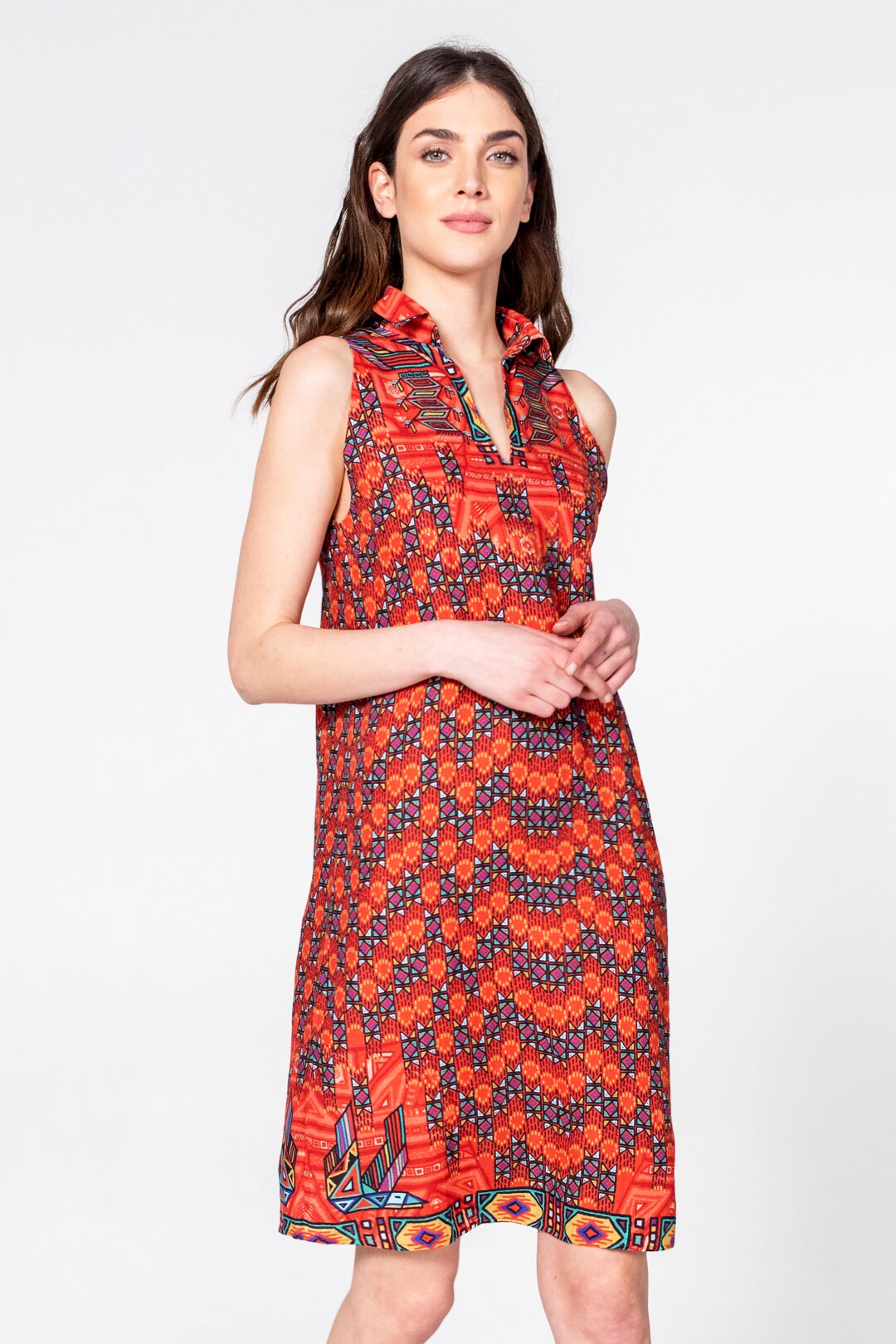 Dress With Geometric Print