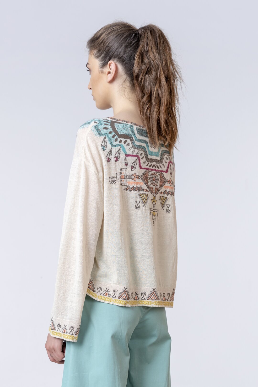 Pullover mit Intarsienmuster