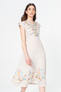 Dress, With Embroidery