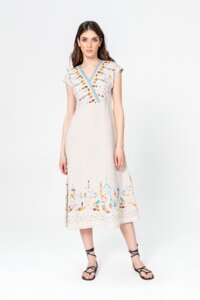 Dress, With Embroidery