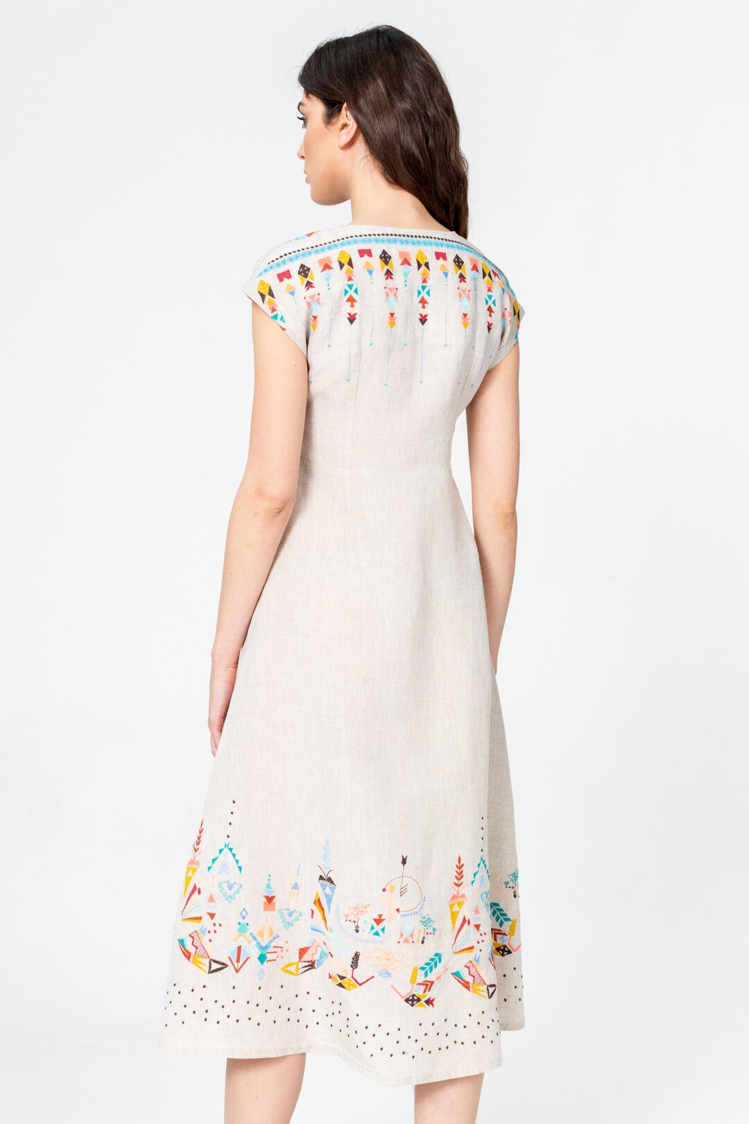 Dress, With Embroidery