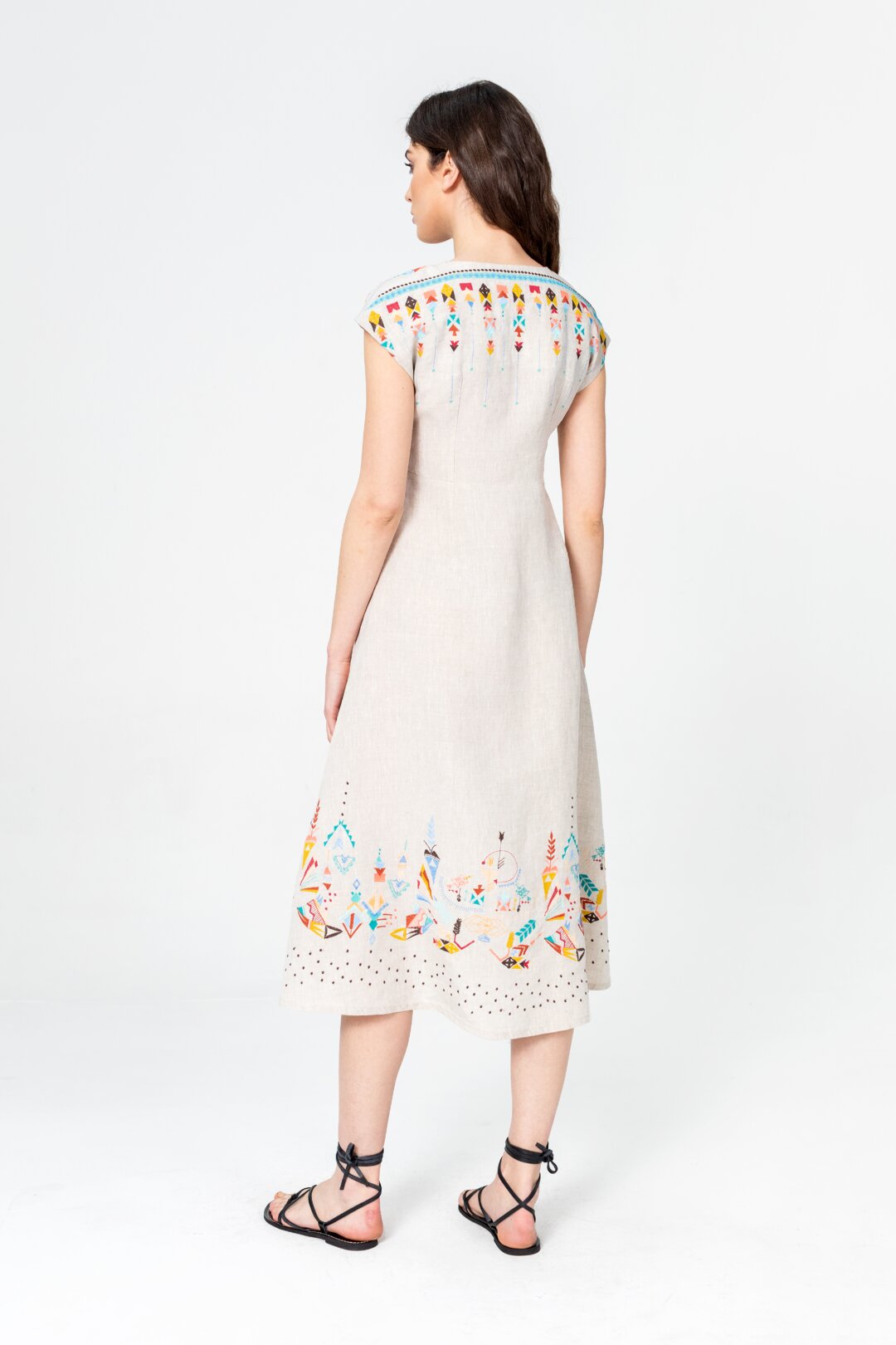 Dress, With Embroidery