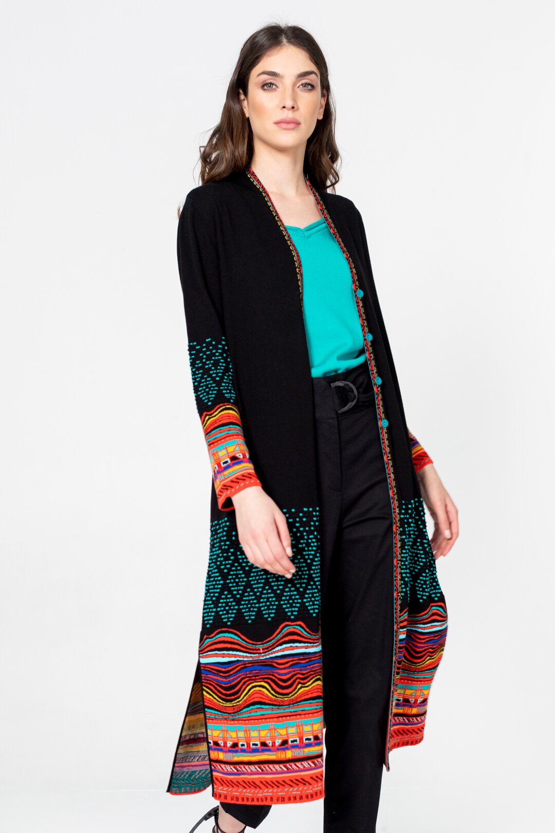 Coat, Intarsia Pattern