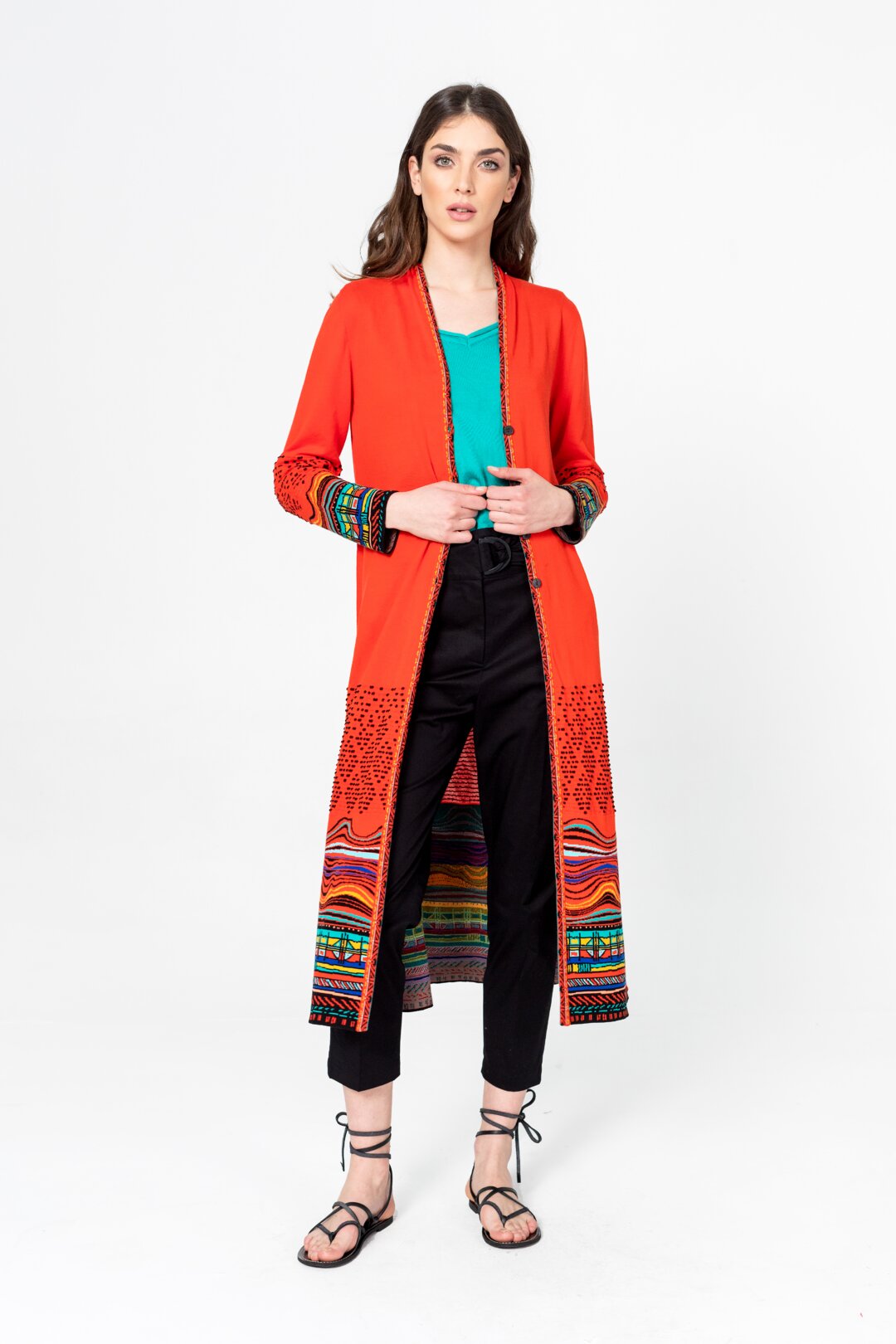 Coat, Intarsia Pattern