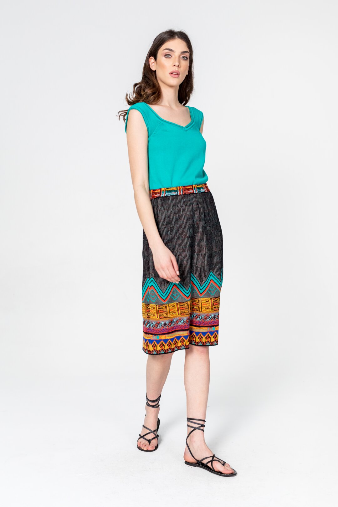 Skirt, Geometric Pattern