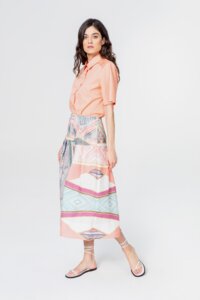 Skirt, Geometric Pattern
