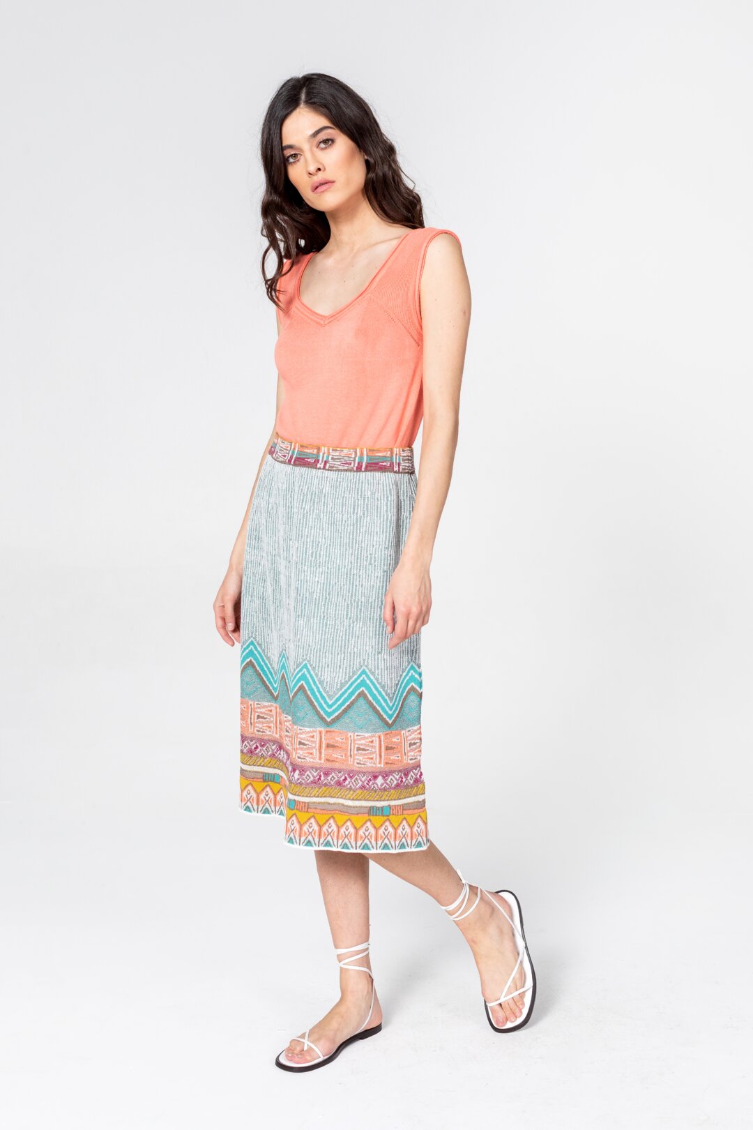 Skirt, Geometric Pattern