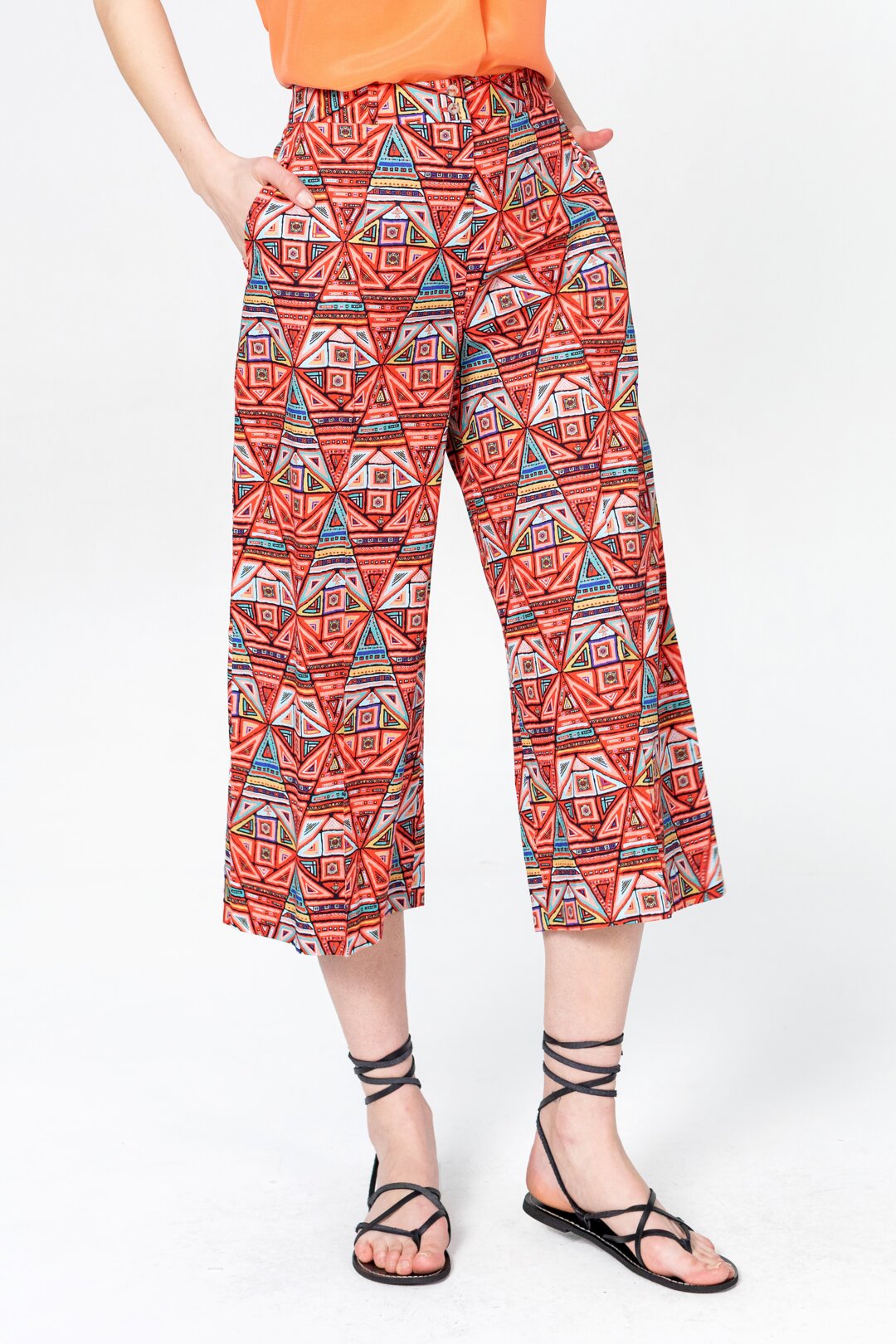 Pants, Geometric Pattern