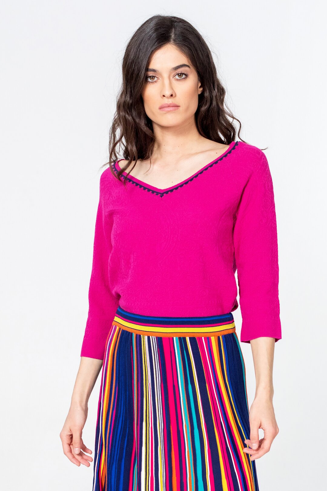 Pullover mit Strukturmuster