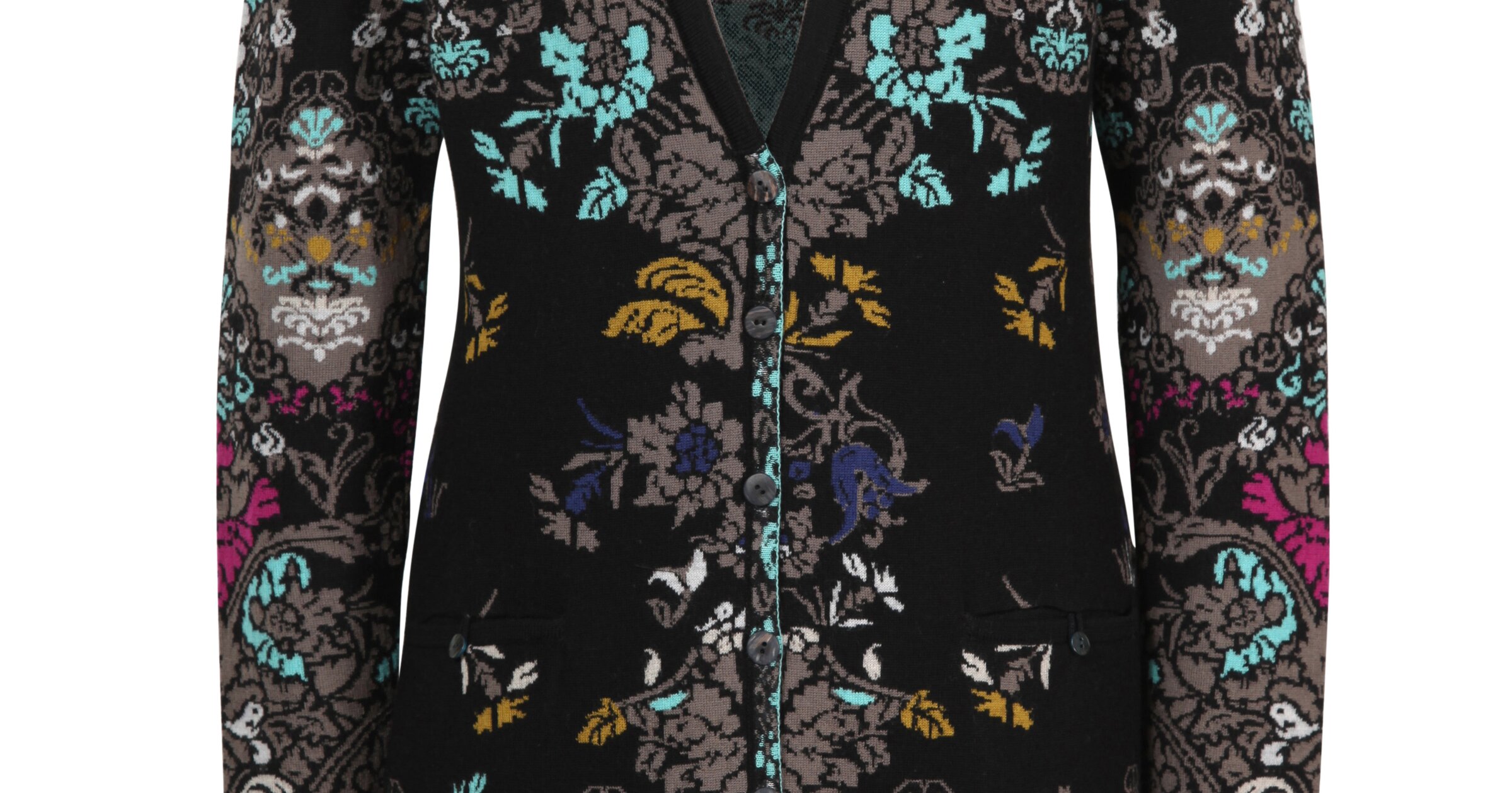 V-Neck Coatigan - Black - Coatigans - Ivko Woman