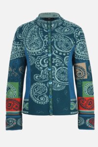 Jacquard Jacket with Embroidery