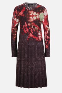 Haljina sa printom i batik dizajnom