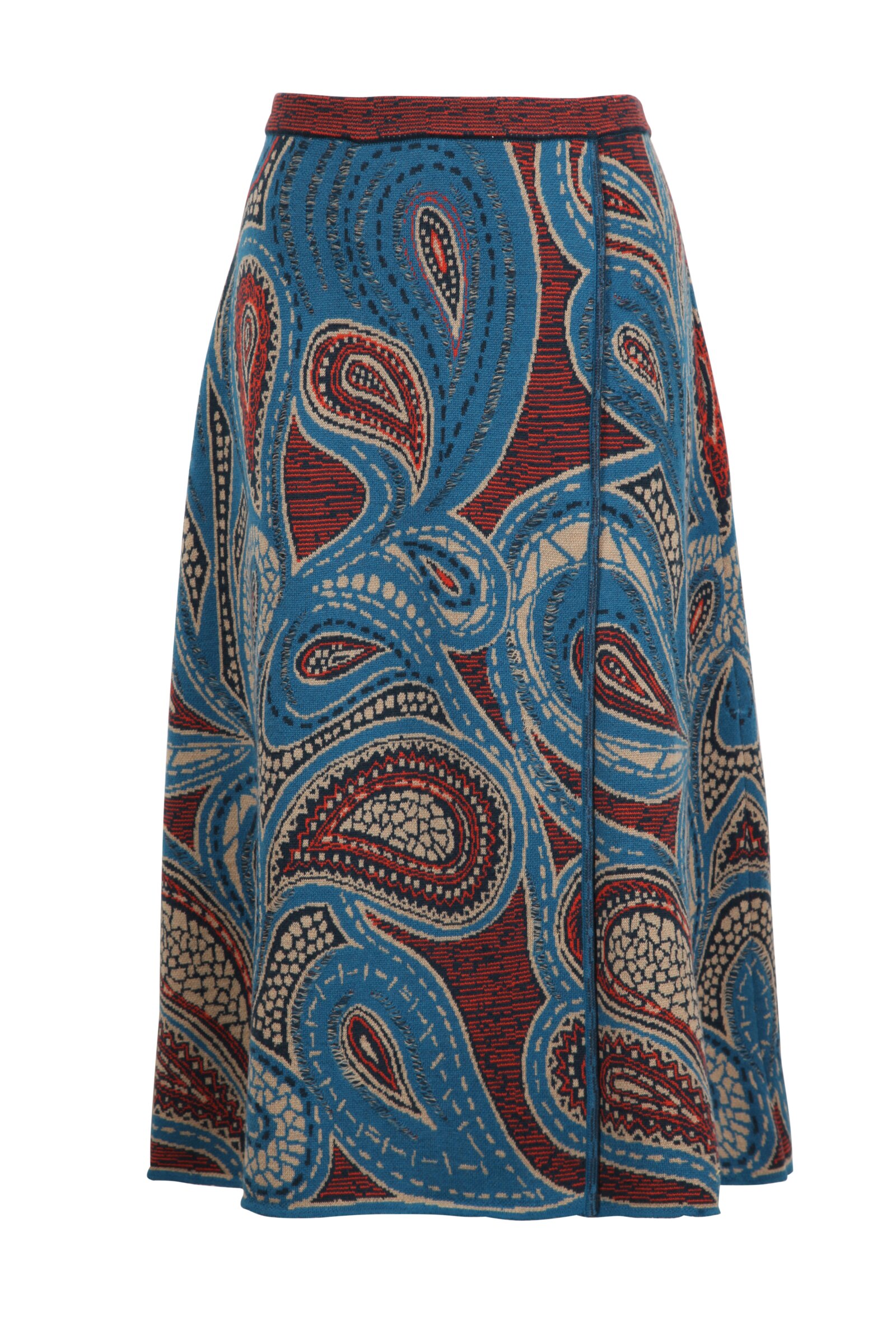 Skirt, Geometric Pattern - Skirts - Ivko Woman