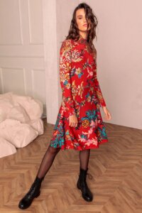 Kleid mit floralem Printmuster