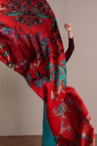 Scarf, Floral Pattern - Scarfs/Shawls - Ivko Woman