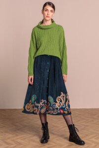 Roll-Neck Pullover, Structure Pattern