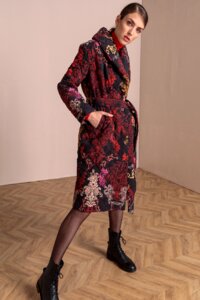 Quilted Coat, Floral Pattern