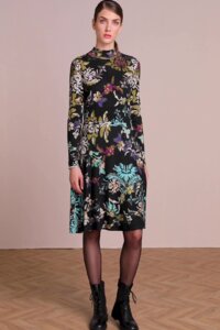 Haljina sa printom i cvetnim dizajnom
