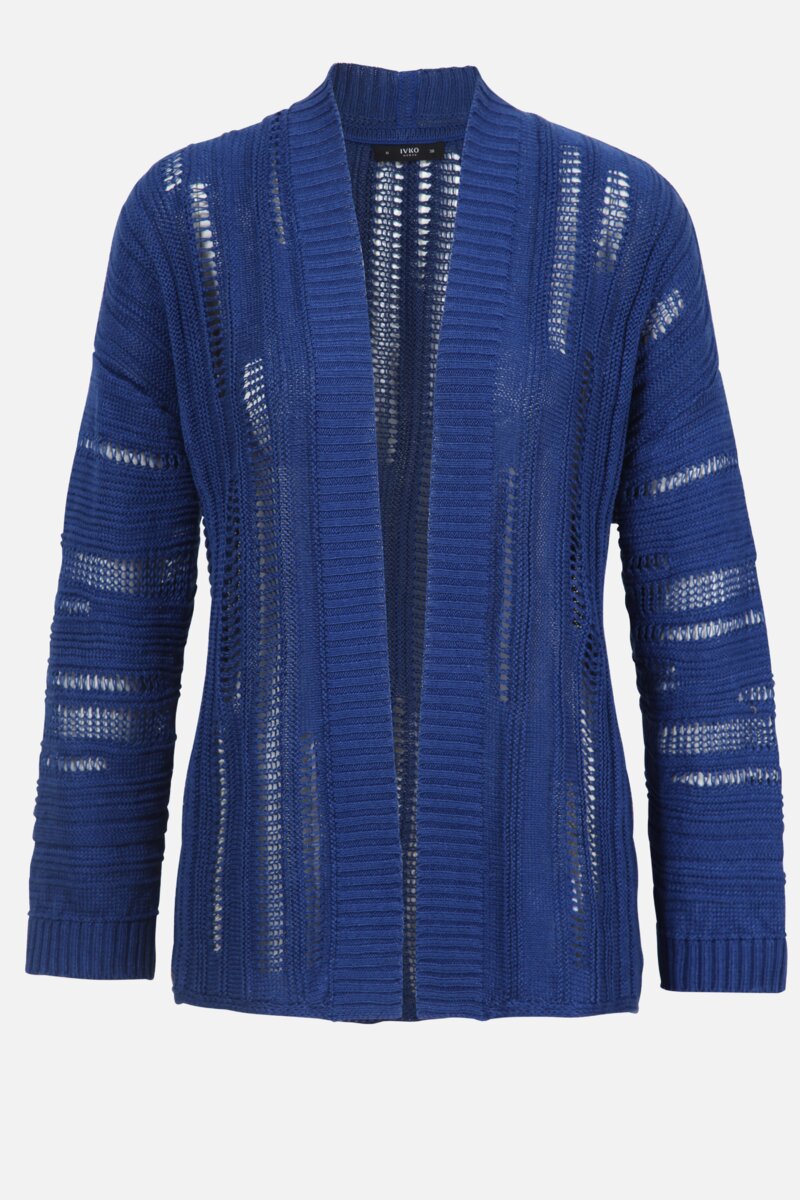 Einfarbiger Cardigan mit Strukturmuster