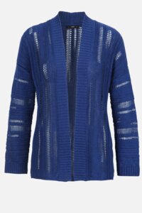 Einfarbiger Cardigan mit Strukturmuster