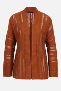 Einfarbiger Cardigan mit Strukturmuster