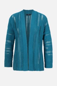 Einfarbiger Cardigan mit Strukturmuster
