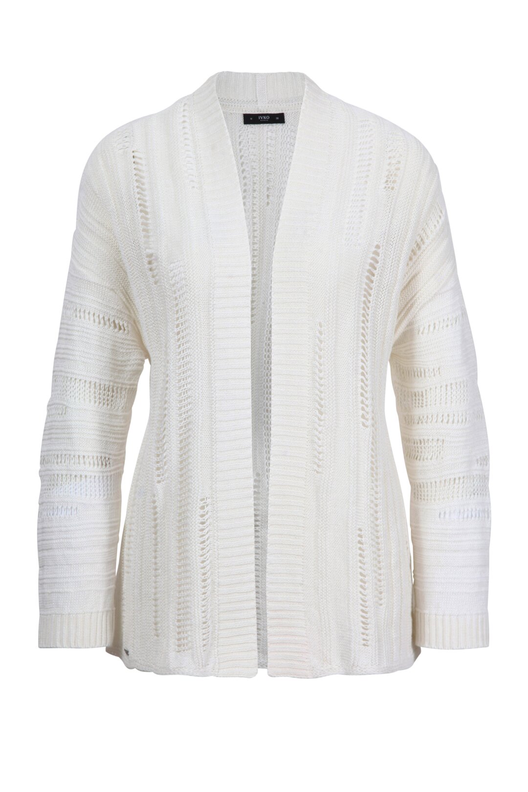 Einfarbiger Cardigan mit Strukturmuster