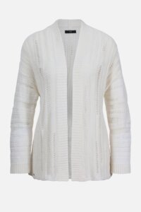 Einfarbiger Cardigan mit Strukturmuster