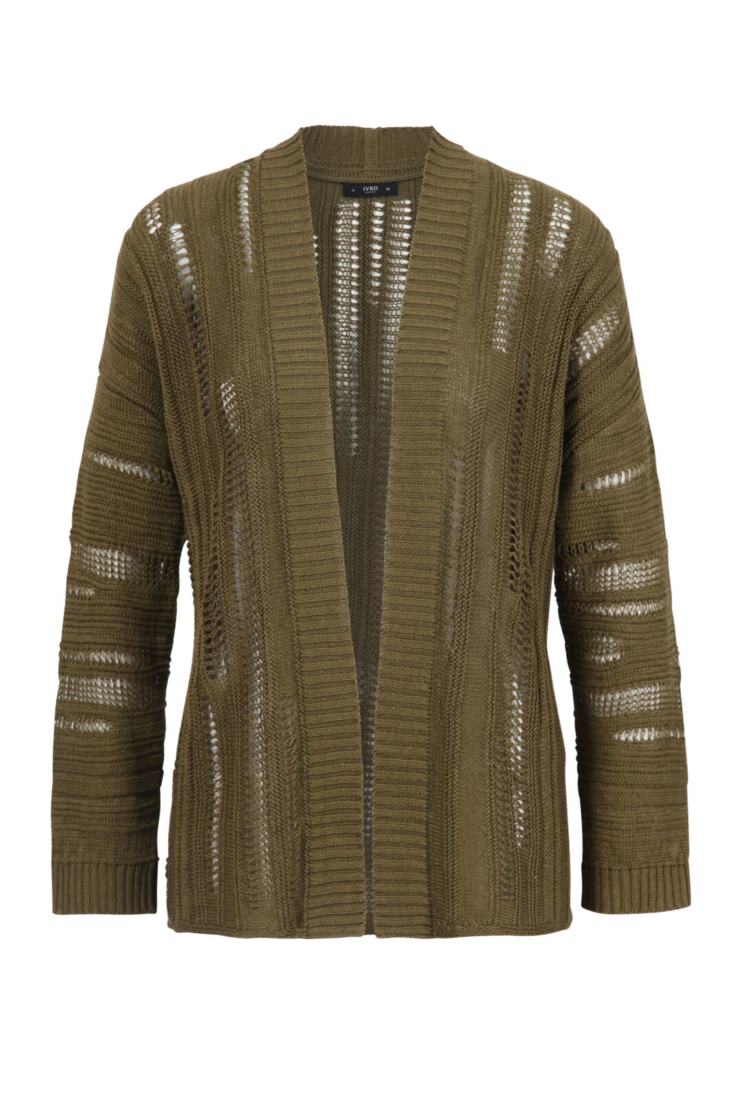 Einfarbiger Cardigan mit Strukturmuster