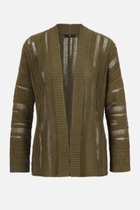 Einfarbiger Cardigan mit Strukturmuster