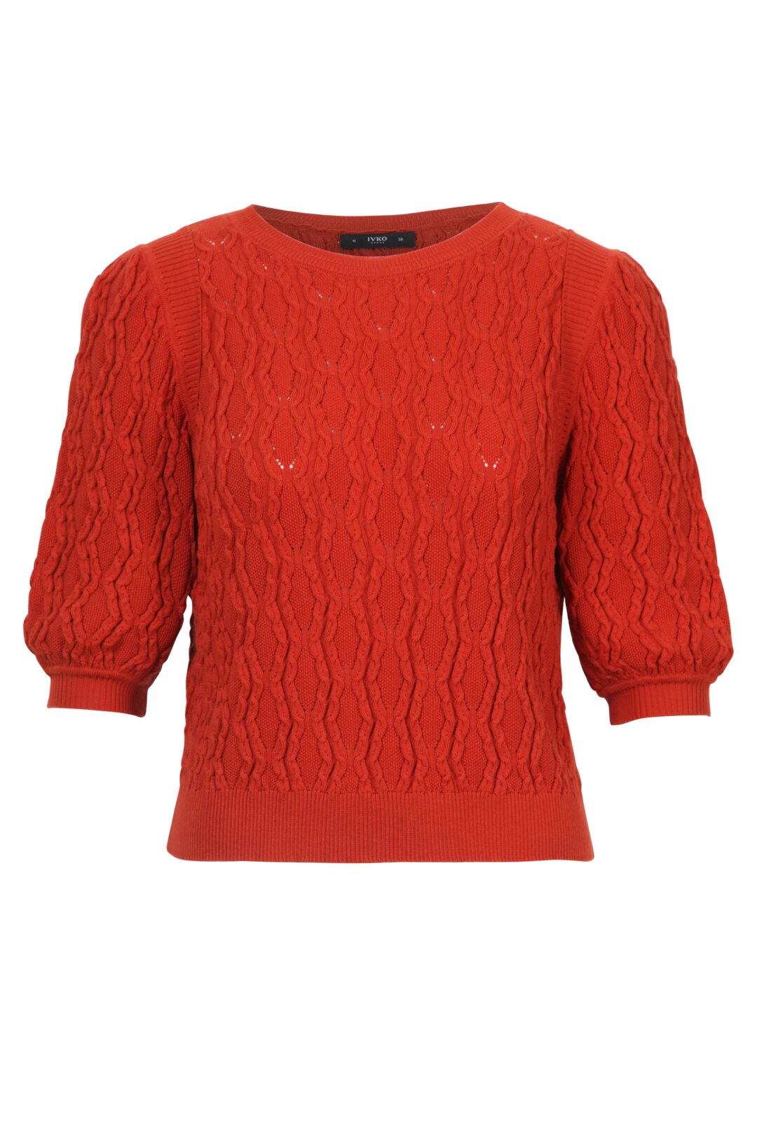 Einfarbiger Pullover mit Strukturmuster