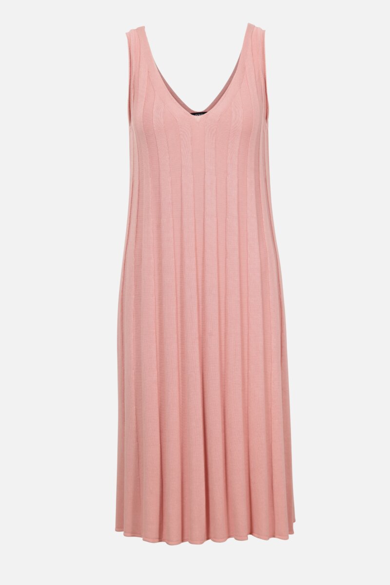 Unifarbenes Kleid mit Strukturmuster